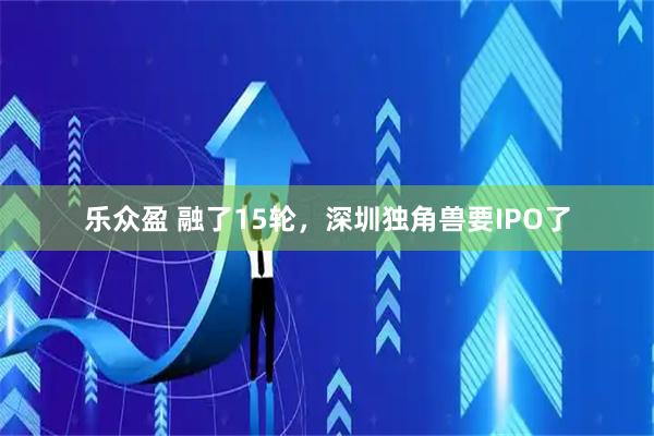 乐众盈 融了15轮，深圳独角兽要IPO了