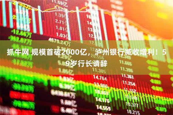 抓牛网 规模首破2000亿，泸州银行减收增利！59岁行长请辞