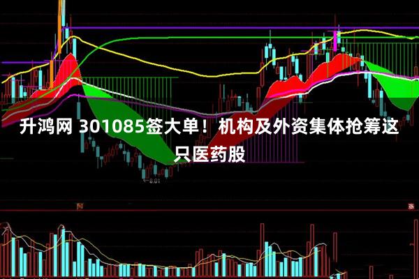 升鸿网 301085签大单!机构及外资集体抢筹这只医药股